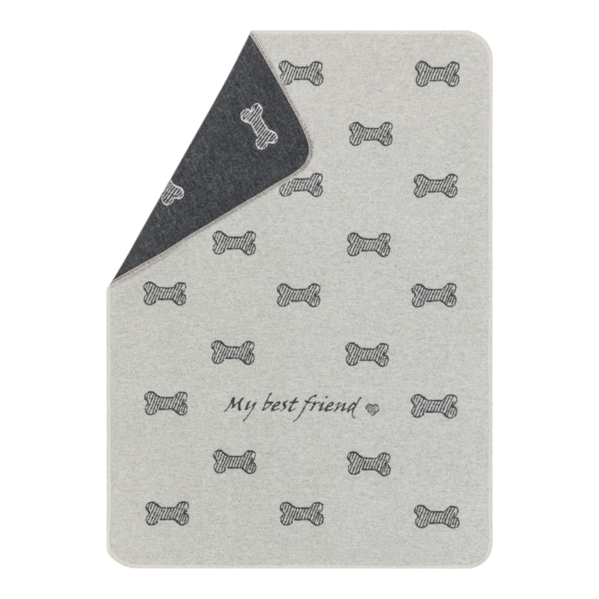 David Fussenegger Haustierdecke my best friend Knochen allover – Wolle