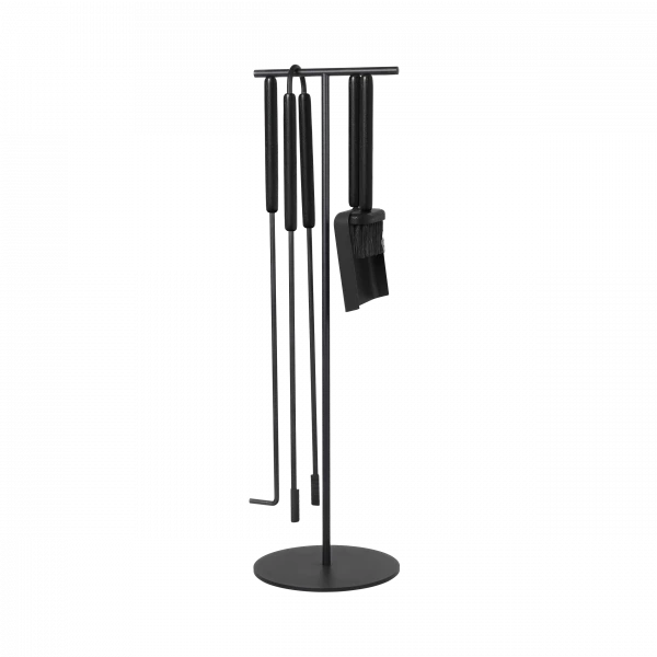 blomus ASHI Kamingarnitur 5-teilig – Stahl & Eiche