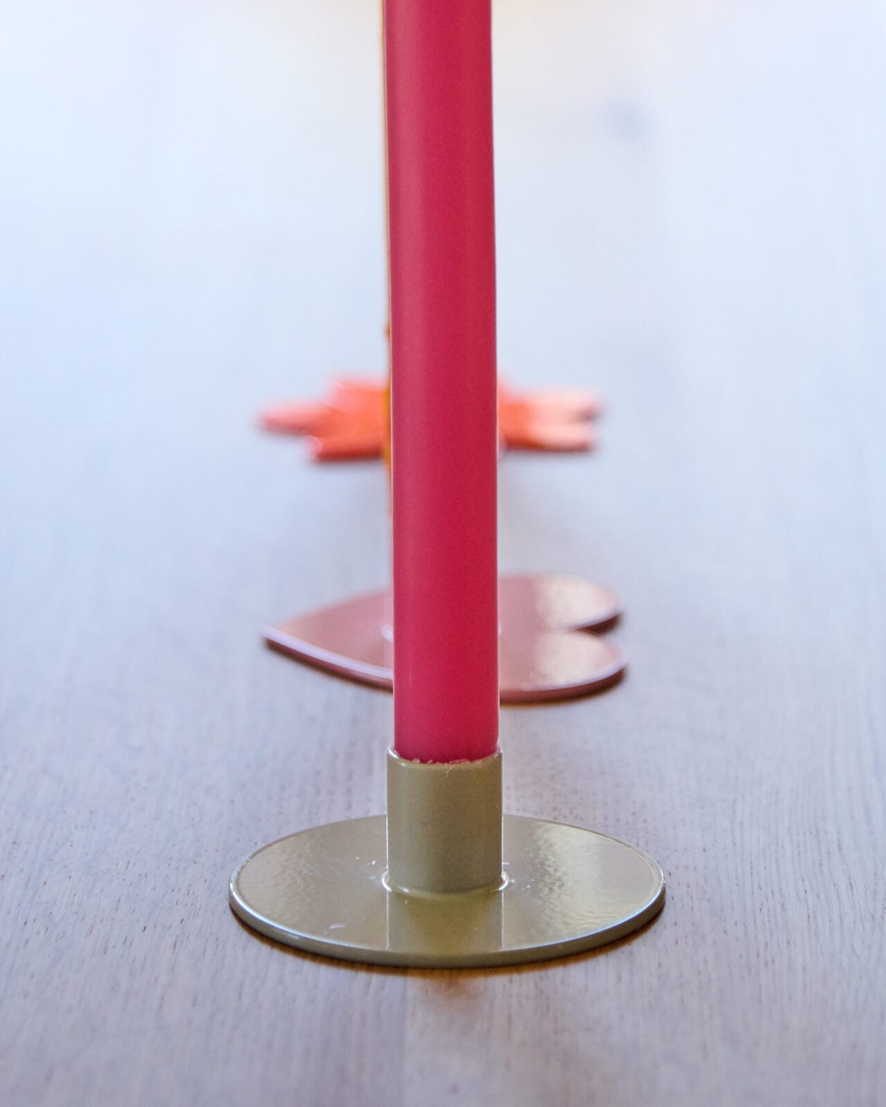 Kerzenständer | Kerzenhalter für Stabkerzen ORBI Grau + Kerze