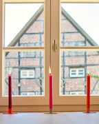 Kerzenständer | Kerzenhalter für Stabkerzen BLUME Orange + Kerze