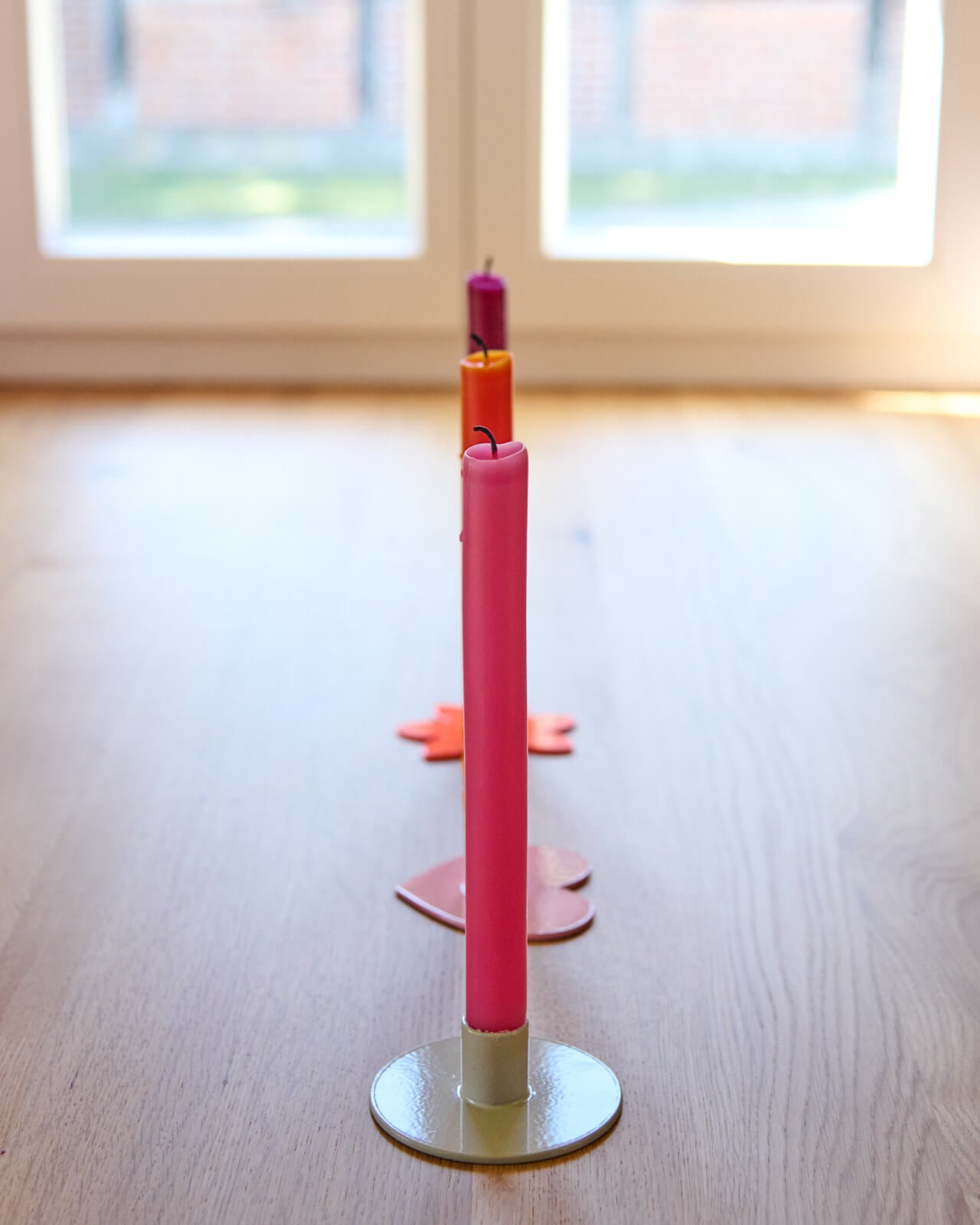 Kerzenständer | Kerzenhalter für Stabkerzen ORBI Grau + Kerze