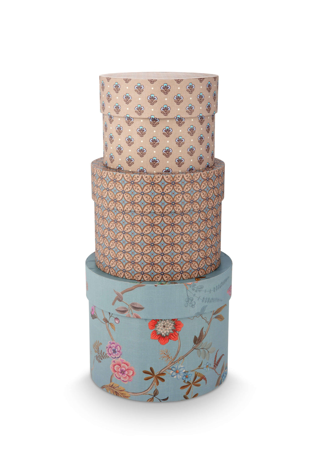PiP Studio Set/3 Schachtel Rund Blooming Tales