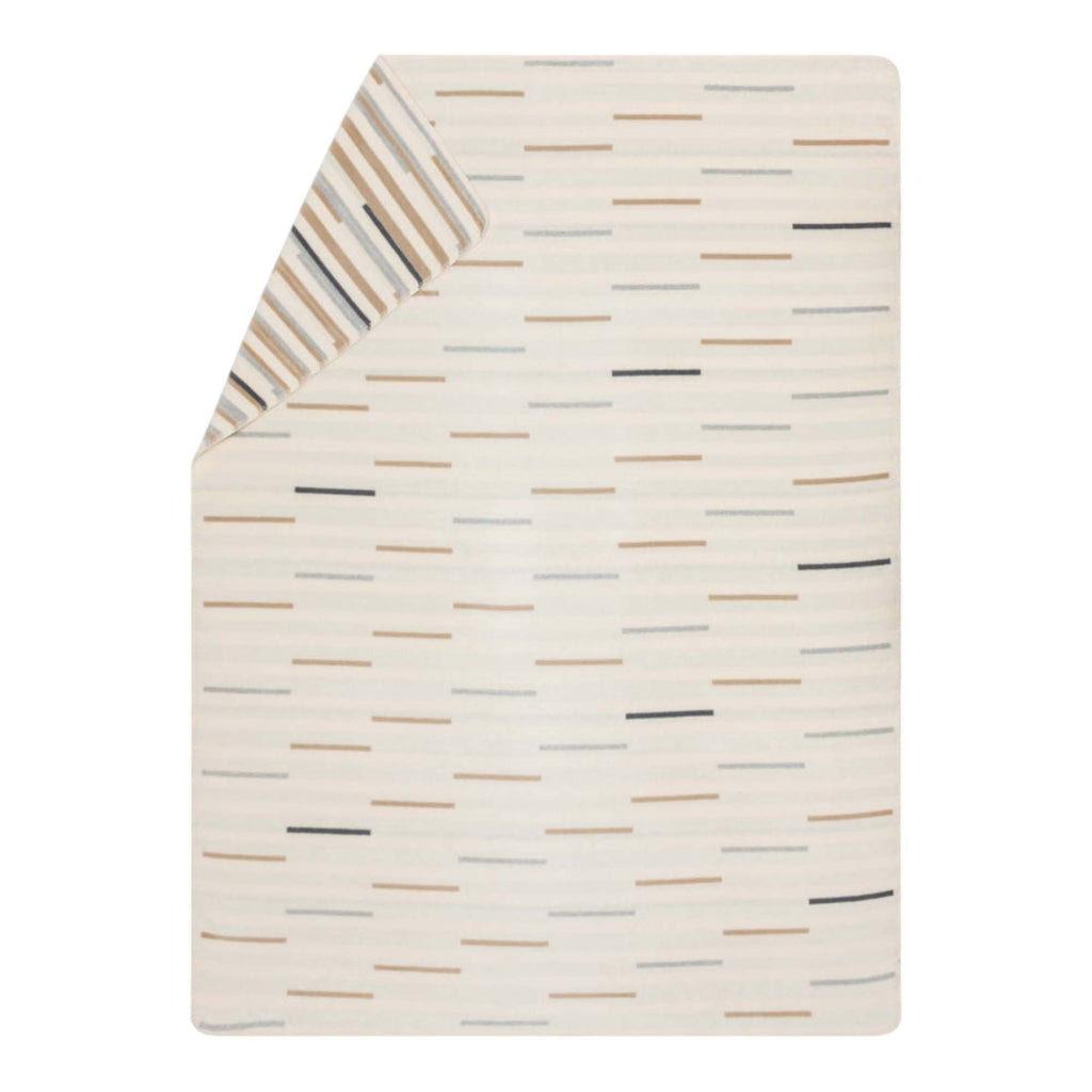 David Fussenegger SAVONA Striche Kuscheldecke aus Velour – Wolle