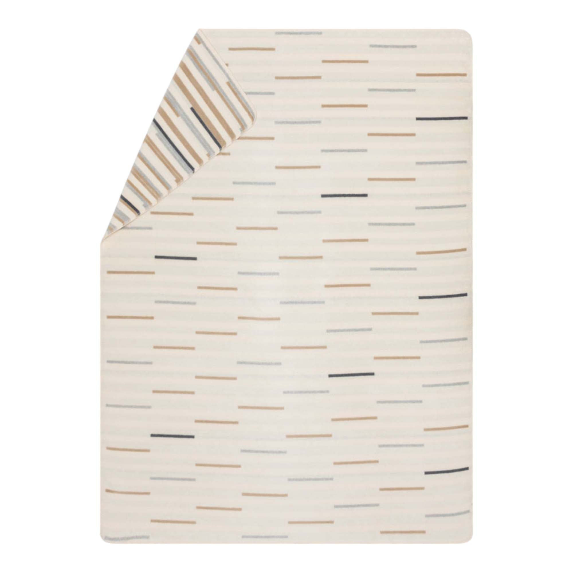 David Fussenegger SAVONA Striche Kuscheldecke aus Velour – Wolle