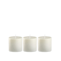 blomus VALOA Vetiver Nachfüllkerzen – Soja Naturwachs, 3er Set