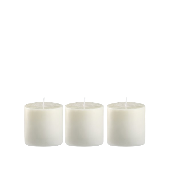 blomus VALOA Vetiver Nachfüllkerzen – Soja Naturwachs, 3er Set